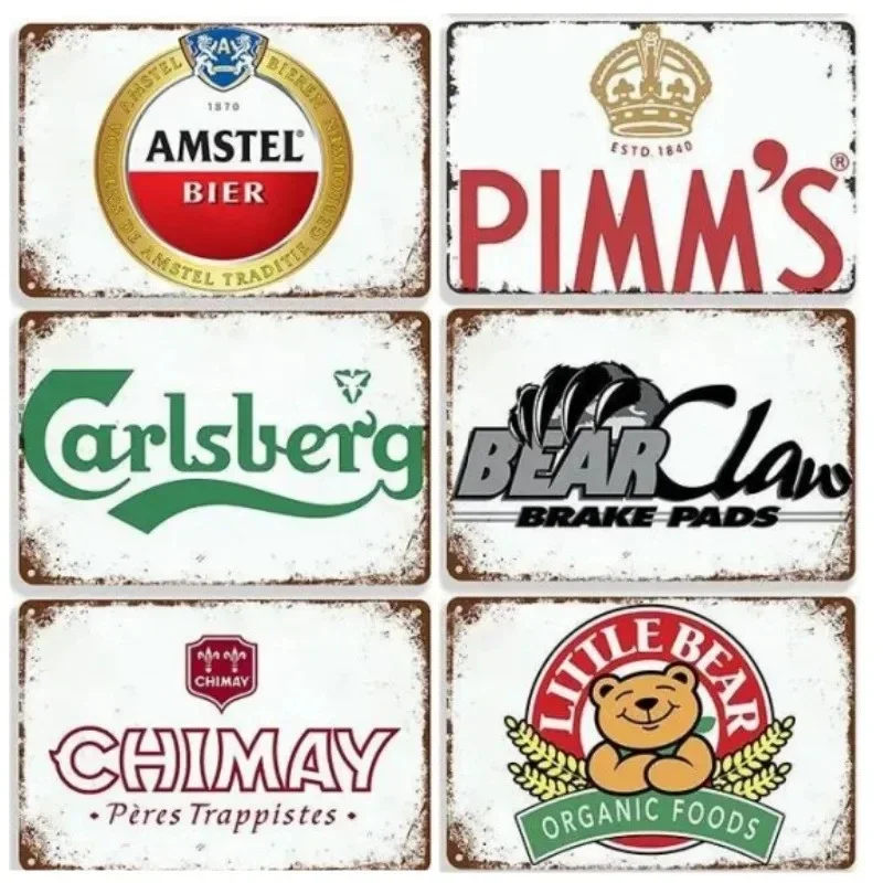 Metal estanho cartaz cerveja marca estanho sinal placa de metal cartaz para bar clube decoração da parede retro casa quarto placa de parede do vintage pendan
