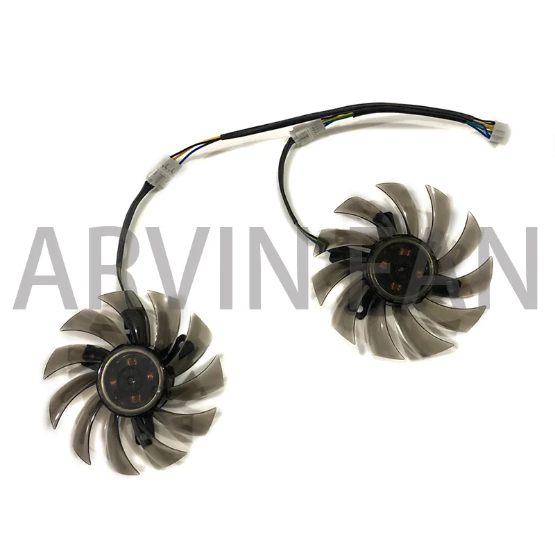 2Pcs/Set DC12V 0.35A PLD08010S12HH Cooler Fan For R6790 R6850 N460GTX 570GTX GTX 580 Twin Frozr II Graphics Card Cooling