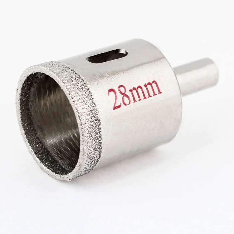 1Pcs 28Mm Tile Glass Ceramic Hole Saw Diamond Coated & 6 Pcs 8Mm Diamond Core Drill Bits Ceramic Tile Glass Hole Saw