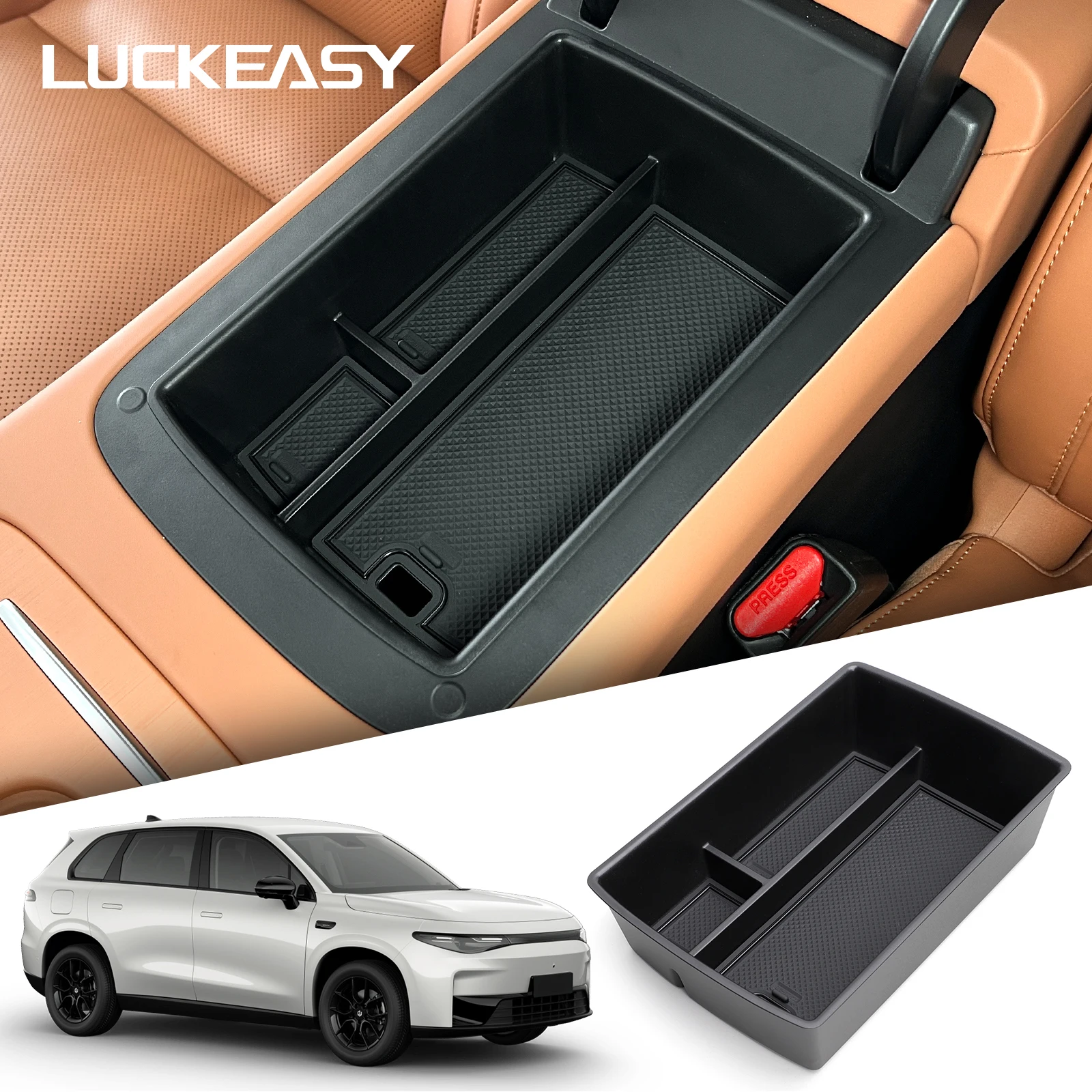 

for Leapmotor C10 2024-2025 Car Armrest Storage Box Organizer Case Auto Interior Accessories Center Console Storage Tray