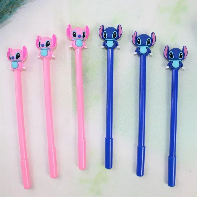 Imagem -05 - Disney Cartoon Stitch Student Writing Tool Kawaii Gel Pen Preto Azul Papelaria Escola Presentes de Aniversário das Crianças 1248 Pcs 0.5 mm