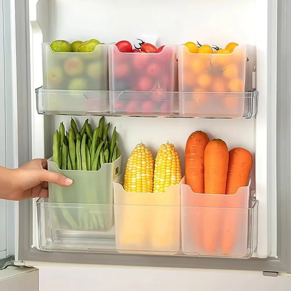 

Thicken Refrigerator Storage Box Stackable Space-saving Fridge Organizer Rack Large Capacity Multifunctional Food Storage Box