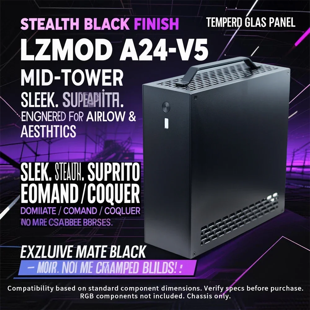 1U ITX Computer Chassis Dual‑Slot Single Display Power Supply Case With Double‑Sided Chamfering For Mini PC Assembly