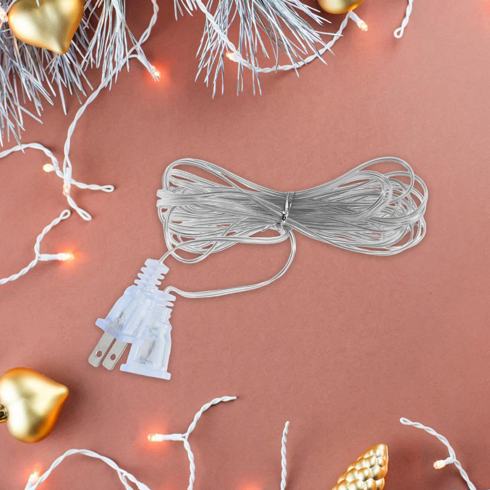 

Clear String Light Extension Cord For Indoor Fairy Curtain Led Decorations Transparent Power Connector Cable Small