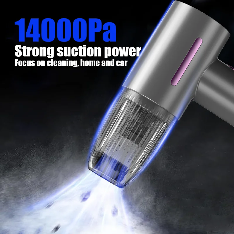 

1pc household and car dual-use portable wireless vacuum cleaner 120W high-power powerful vacuum cleaner