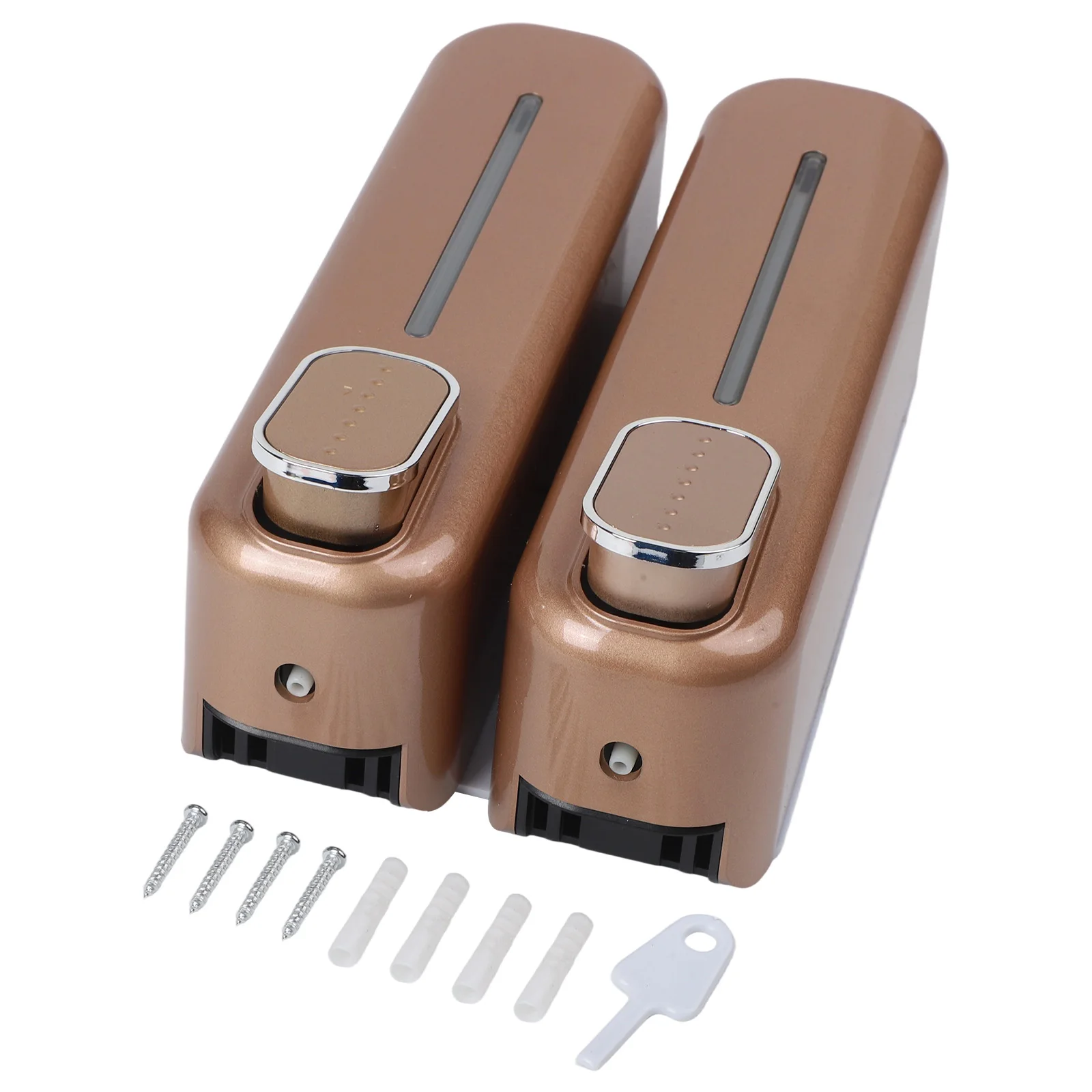 

Дозатор для мыла и геля для душа с защитой от скольжения, серебристый, 350 мл, с внутренними бутылками, многокамерный