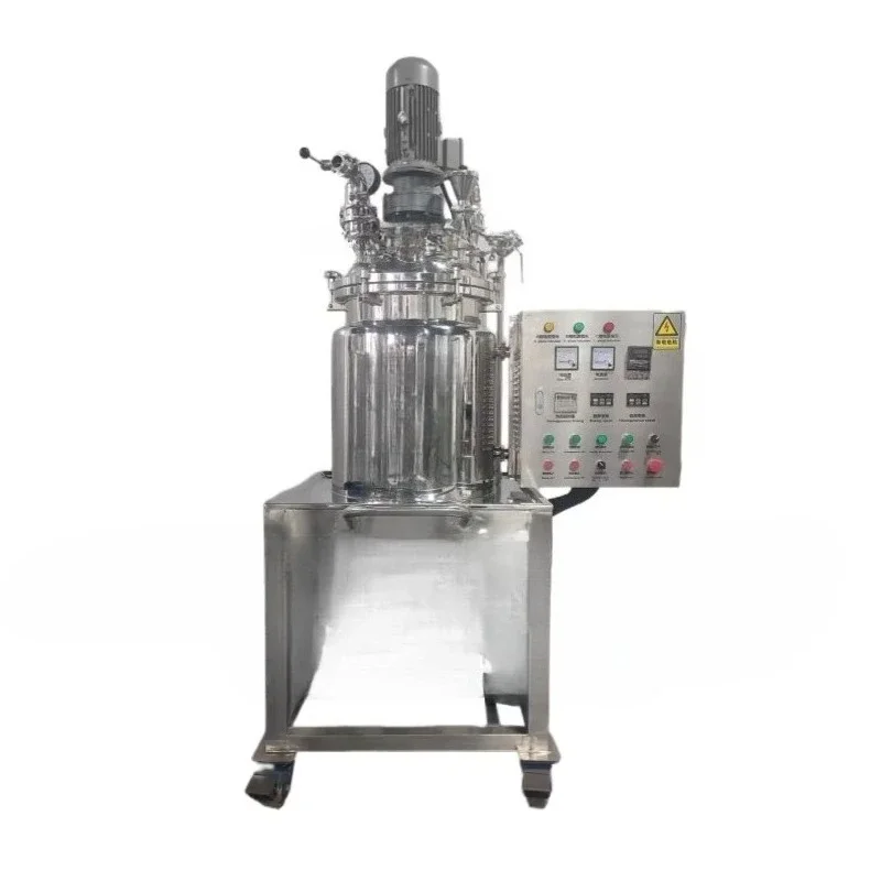Small Capacity 100L 200L 300L Vacuum Mixing Tank Bottom Homogenizer Vacuum Emulsifying Mixer for Mayonnaise Making