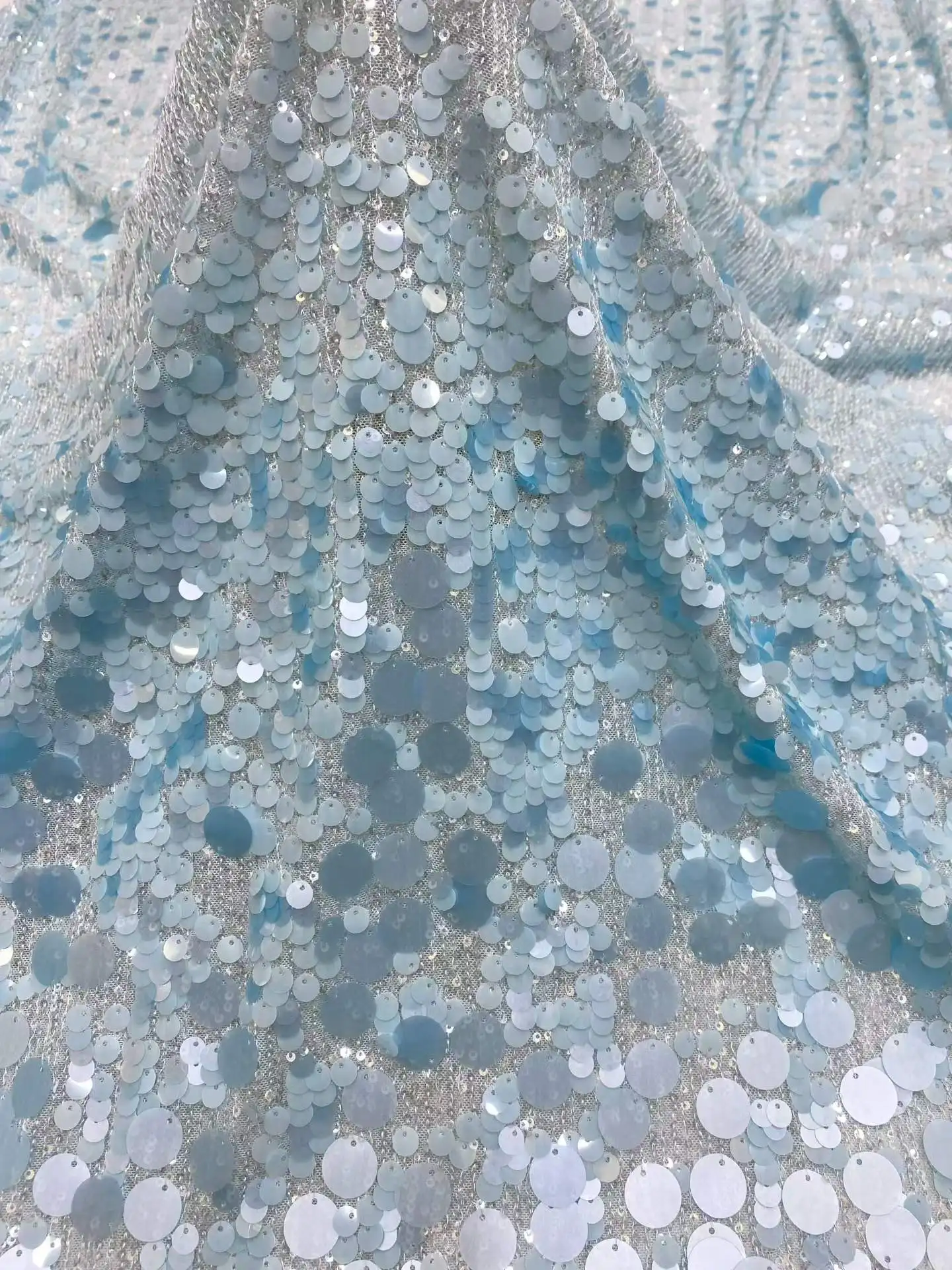 

French Mesh Bridal Lace Fabric Beads African Sequins Lace 2026 Hot Sale Nigerian Beads For Women Wedding Dress Sew
