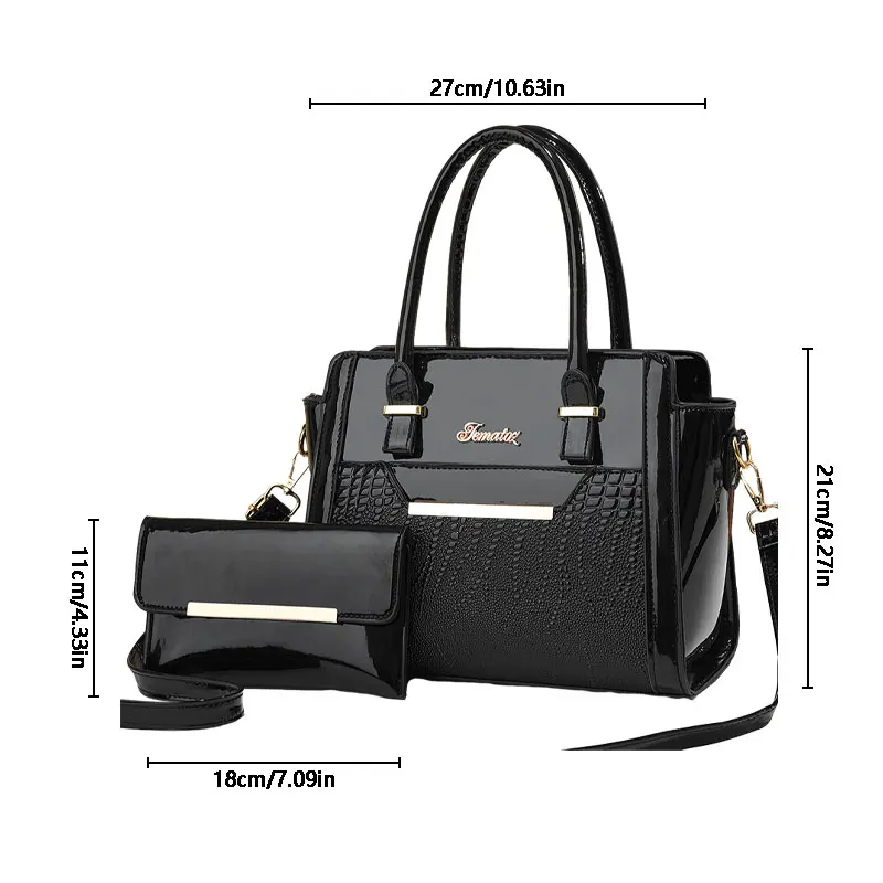 1pc Classic Large Capacity Crocodile Print Handbag Mother Bag High Quality Shoulder Tote Bag