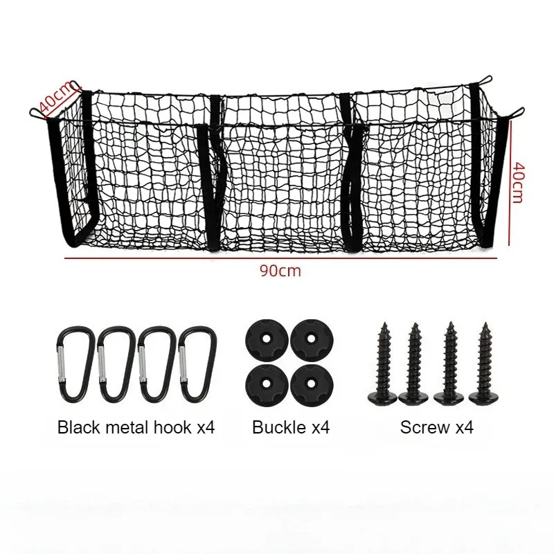 Universal 3-Säulen Cargo Net Stamm Bett Organizer Mesh Lagerung Net Bett Lebensmittel Auto Halter Pickup Lkw Bett Lkw zubehör – Detail 8
