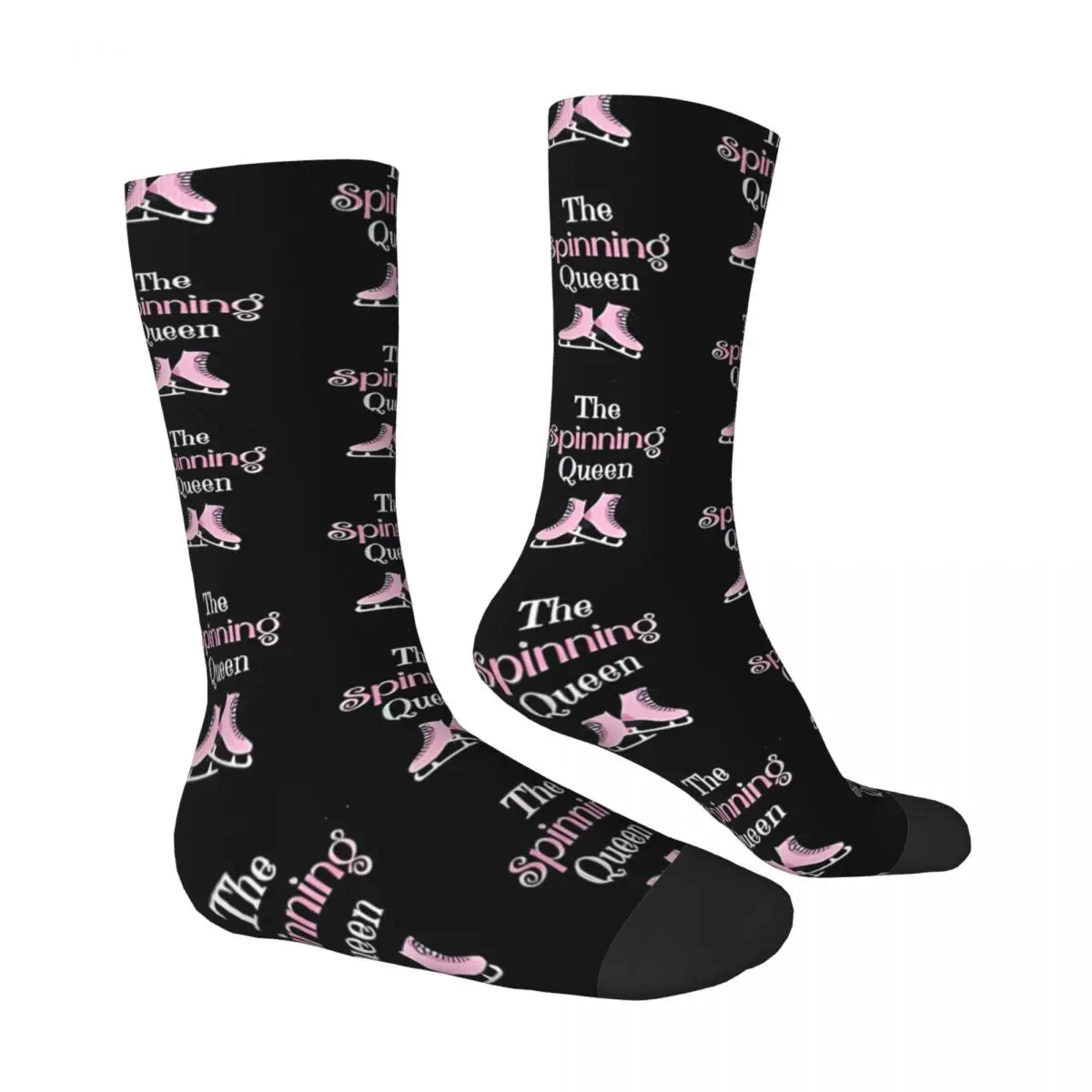 The Spinning Queen Ice Skating Sport Socks Male Mens Women Winter Stockings Printed