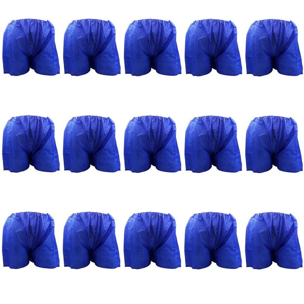 15 Pcs Panties While Lingerie Disposable Boxers Non-woven Fabric Sauna Briefs Men Shorts Massage 65X45X05CM Blue Man