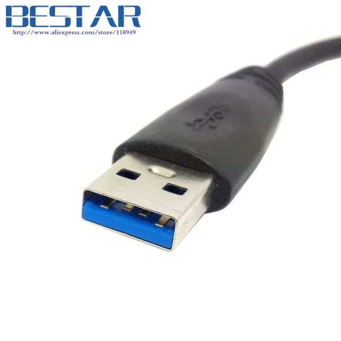Kecepatan Super 5Gbps USB3.0 USB 3.0 Ke SATA 22 Pin Kabel Adaptor 10Cm untuk 2.5 "Driver Hard Disk SSD USB 3.0 Adaptor SATA