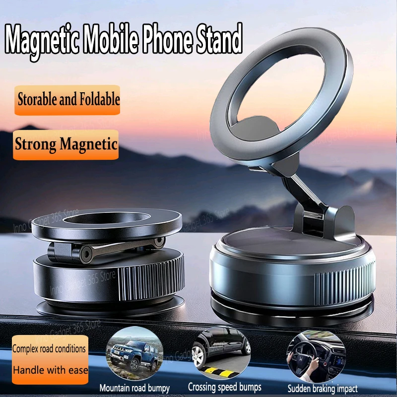 

Magsafe Car Phone Holder Suction Cup Vacuum Magnetic Phone Stand 360° rotatable and Foldable Suction Cup Phone Holder 2025 NEW