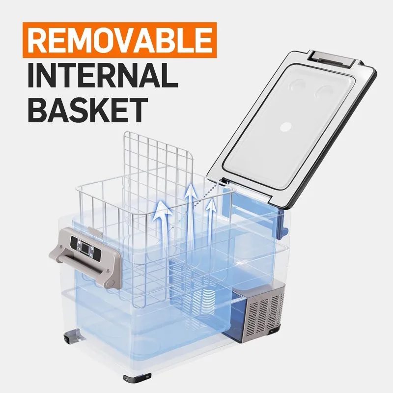 EUHOMY 12 Volt Refrigerator,35Liter(38qt) Car Refrigerator,RV Refrigerator with 12/24V DC and 110-240V AC,Freezer Fridge Cooler