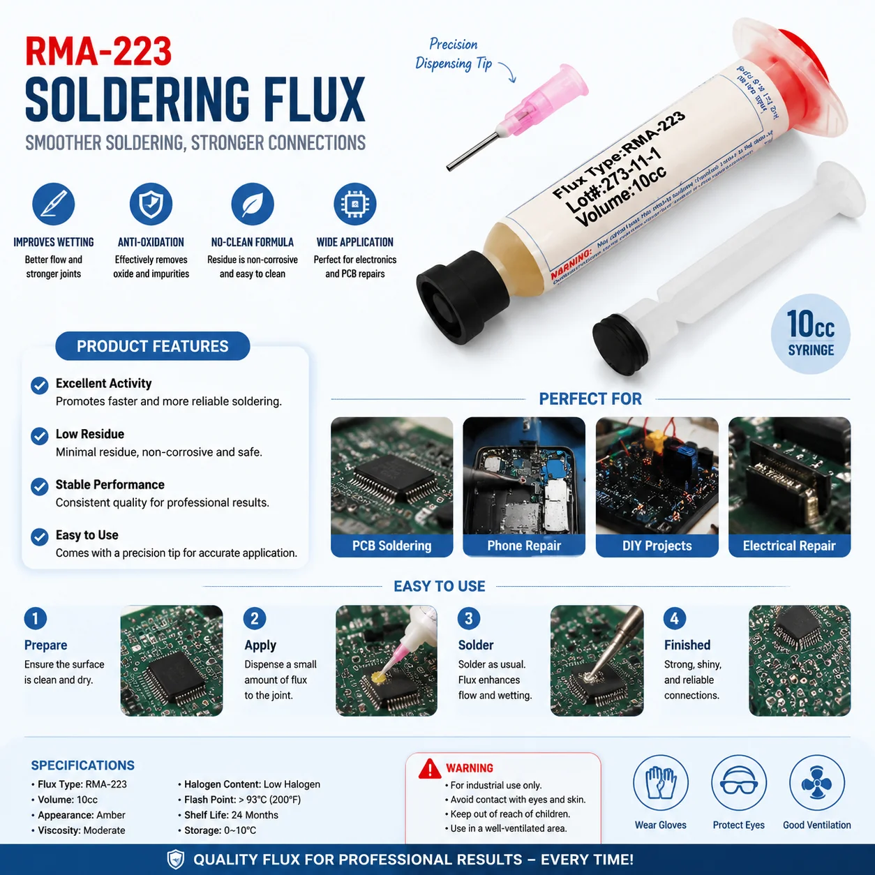 

RMA-223 Solder Flux Soldering Iron Welding Flux Consumer Electronics Repair Solder Reballing Soldering Welding Flux Solder Paste