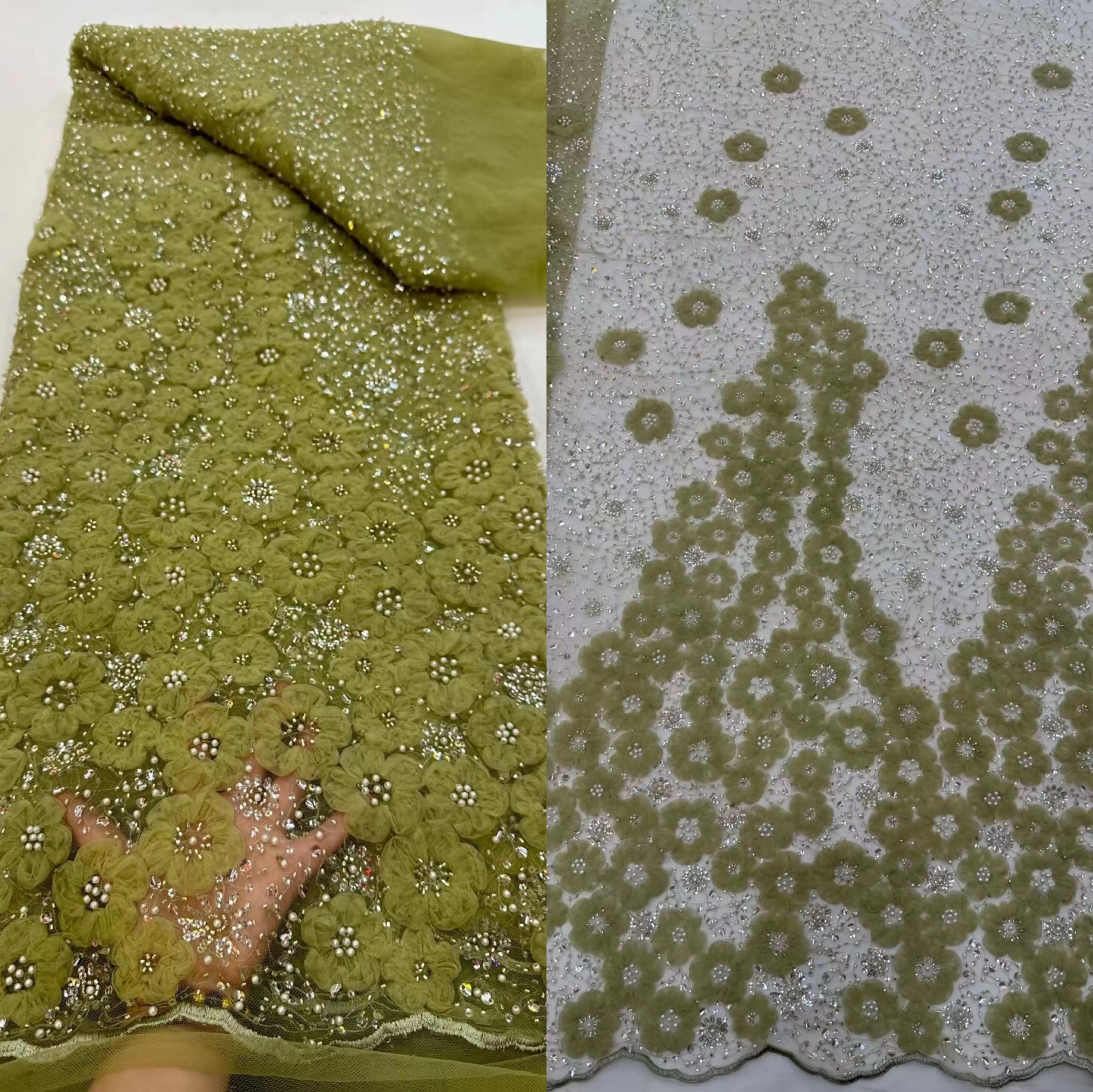 

Высококачественные блестящие бусины, французский тюль, африканская кружевная ткань, Женская кружевная ткань в нигерийском стиле, кружевная ткань с вышивкой, сетчатая кружевная ткань