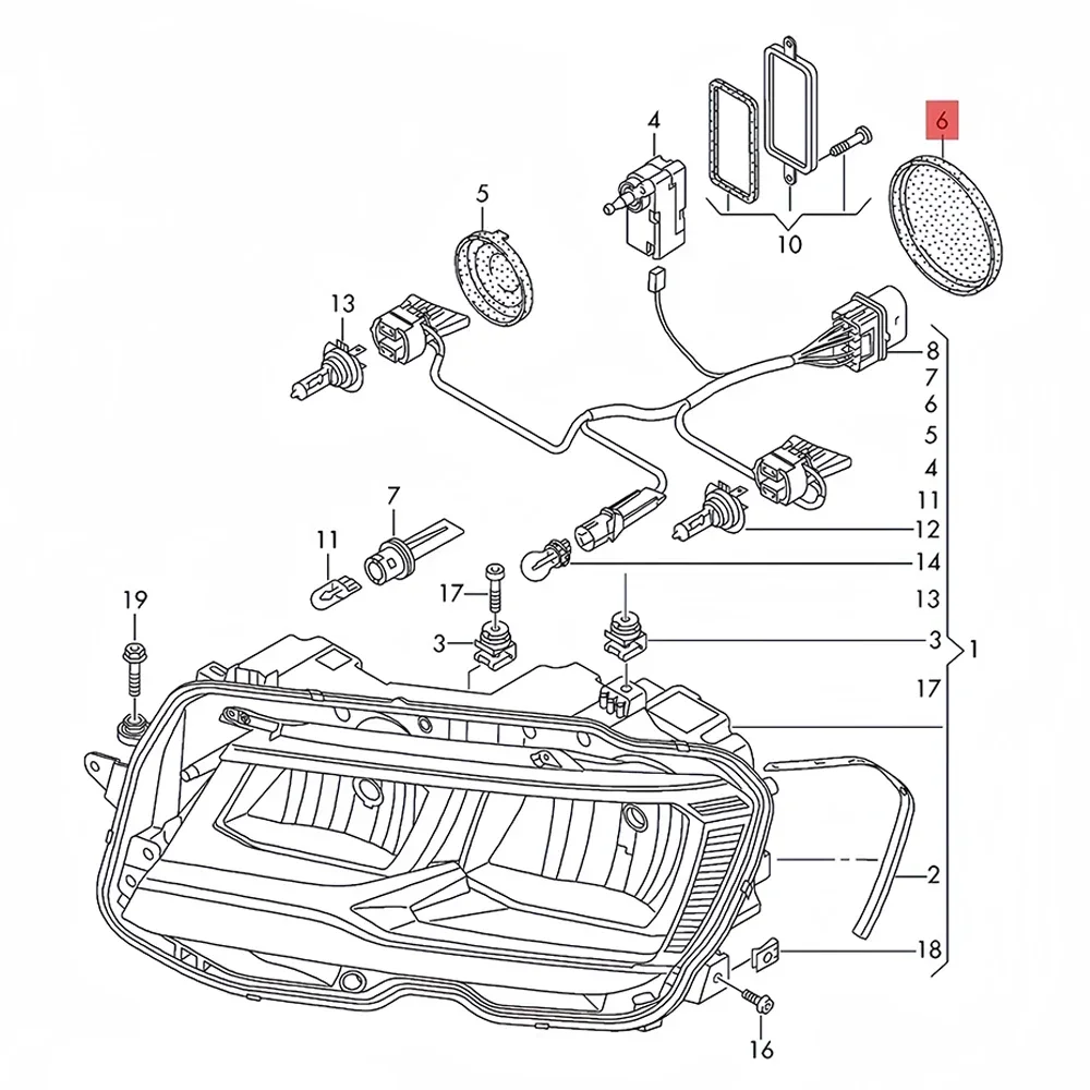 1300502030 Headlamp Dust Cover Headlight Rear Bulb Seal Back Dustproof Cap Lid For VW Touran  Tiguan Allspace Passat CC