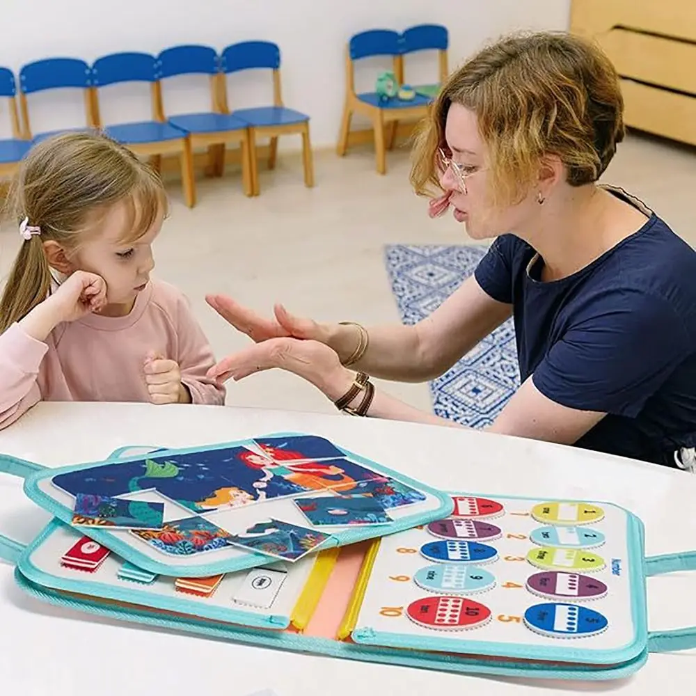 

Felt Learning Board Teach Kids Life Skills Table Game Busy Board Toddler Storytelling Board