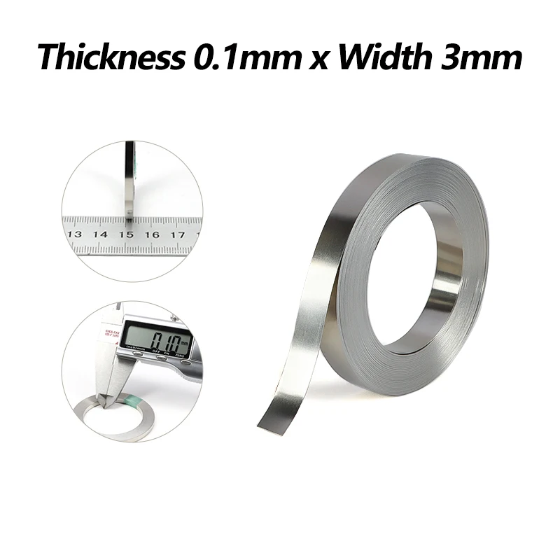 1 Rolle vernickeltes Stahlband für Punktschweißmaschine, Batterieschweißgerät für 18650 Li-Ionen-Akku, Nickelblech-Verbinder
