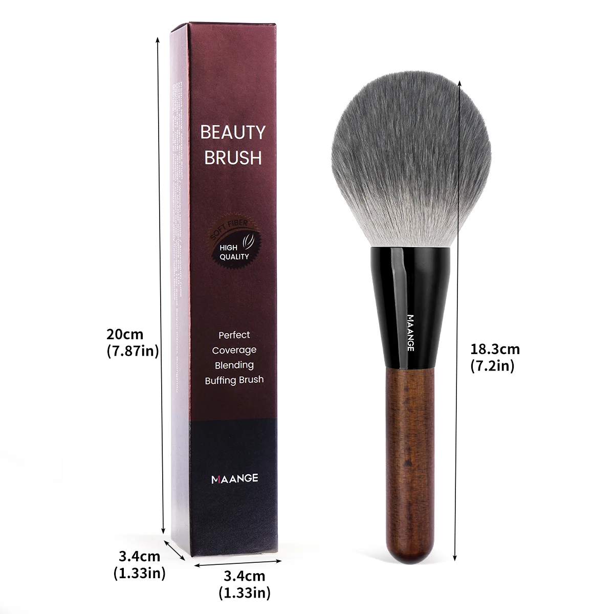 MAANGE Professional Powder Brush Large Dense Single Soft Face Even Application of Setting Powder Mineral Powder Premium Gift