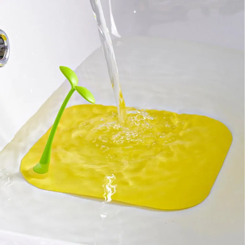 Shower Drain Floor Deodorant Cover Bathroom Silicone Sewer Cute Bean Seal Cover Sink Hair Filter Bathtub Plug Water Stoppers
