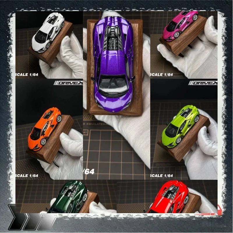Drive X 1:64 Lamborghini Revuelto Card-Attached Simulation Alloy Car Model, a gift toy for friends, a collection decoration item