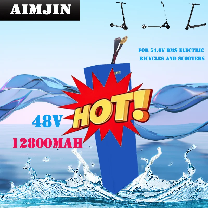 🔧🎈Lithium Ion Battery 13S4P 48V , Suitable For 12800 MAh 54.6V BMS Electric Bicycles And Scooters