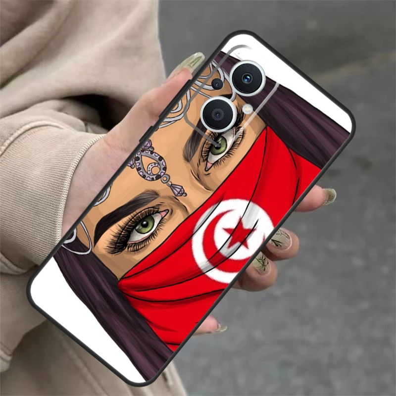 Tunisia Flag Map Case For OPPO Reno 11 11F 10 Pro 4Z 5Z 8T 5 6 7 8 Lite OPPO Find X5 X6 Pro X2 X3 Lite Cover