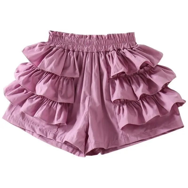 1-9Years Toddler Baby Girl Skirt Shorts Kids Cute Ruffles Shorts for Girls Elasitc Waist Casual Short Pants Infant 3 4 5 6 7 8