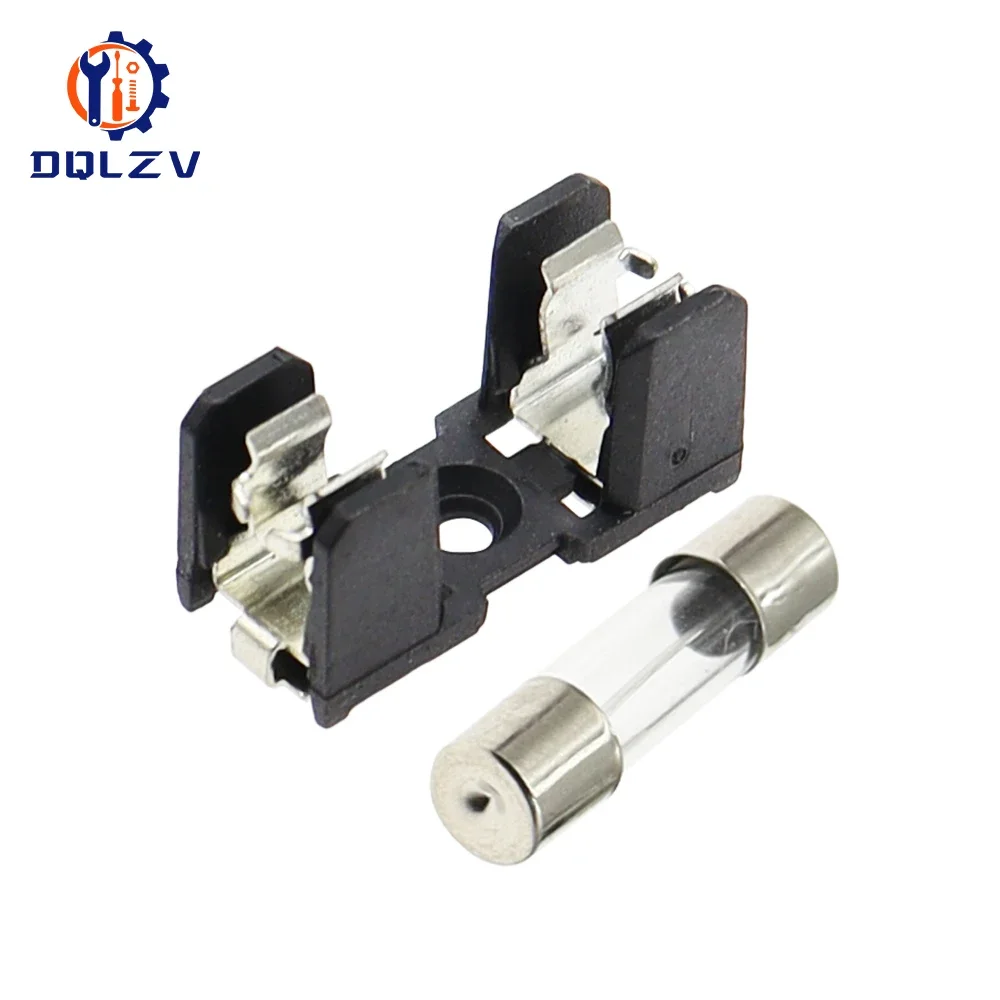 5PCS 5X20MM Glass Fuse Holders 5*20 10A 250V SMD insurance Panel Mount Fuse Holder