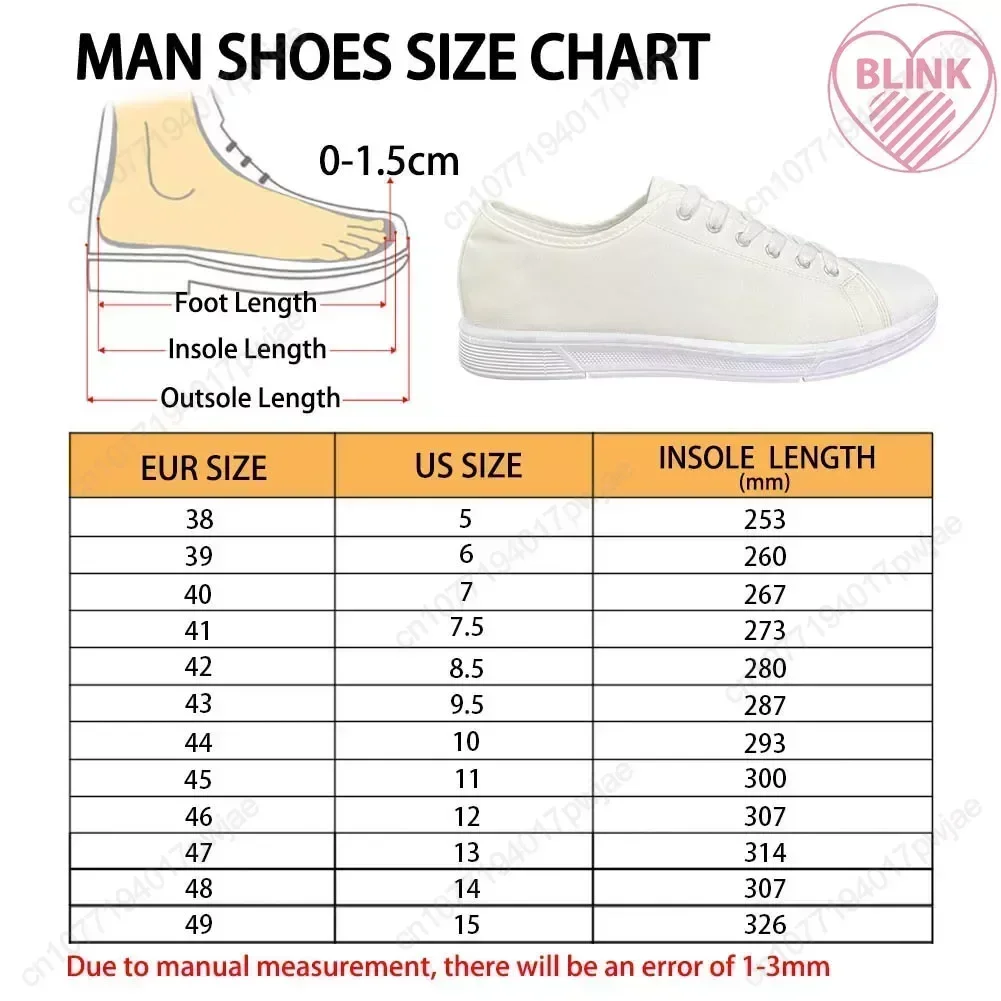 Custom Casual Canvas Shoes Men Sneakers Breathable Sport Lace Up Sneakers 3D Print Custom Logo All Print Design DIY Free Design