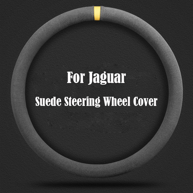 Non-Slip Breathable Suede Steering Wheel Cover Suitable For Jaguar F-PACE XEL XF XFL E-PACE Car Accessories