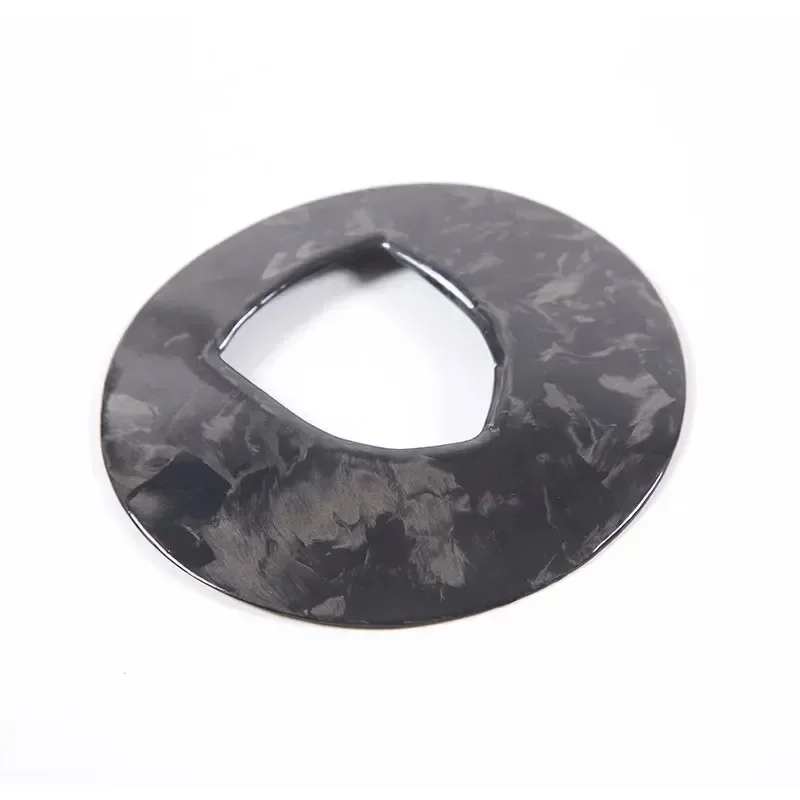 

Car Accessories For Porsche Taycan 2019-2025 Real Carbon Fiber Car Steering Wheel Logo Panel Cover Decorate Interior