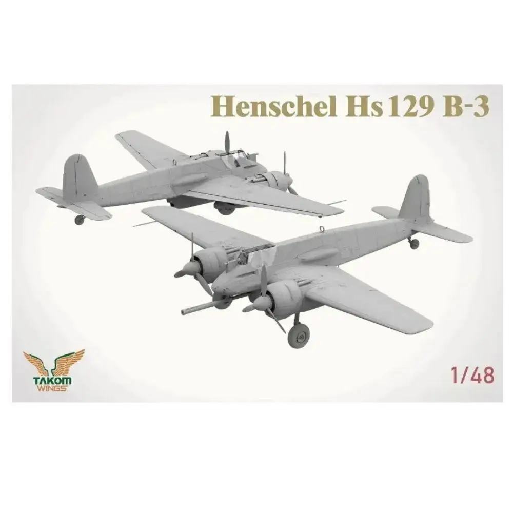 

TAKOM 48002 1/48 Scale Henschel Hs129B-3 With INTERIOR Attack Aircraft Model Kits