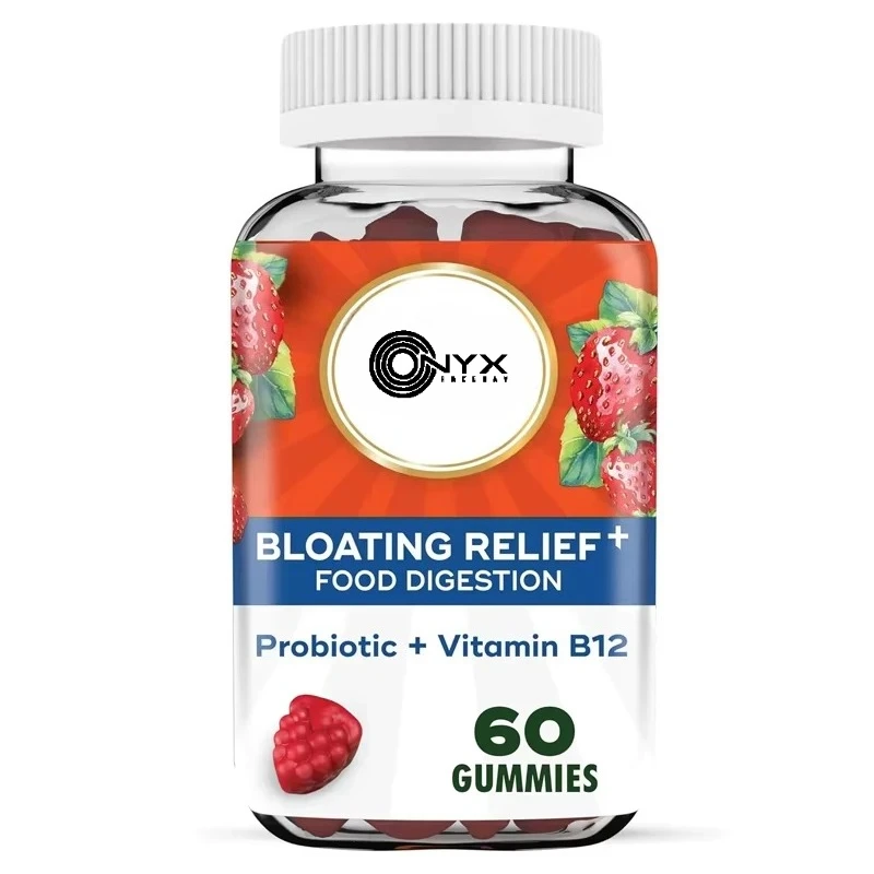 

Probiotics for both men and women,relieve bloating and food digestion,containing 60vegetarian strawberry gummies with vitaminB12