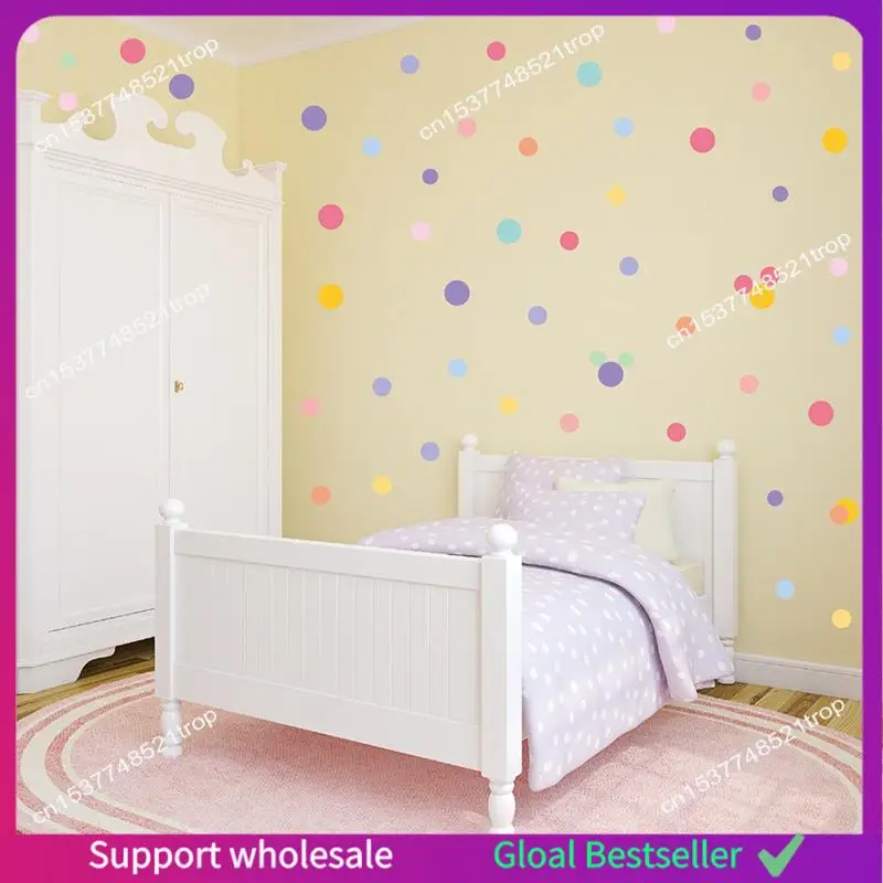 A38M 130Pcs Polka Dot Stickers Wall Stickers Bedroom Decor Aesthetic Sticker Children Room Kindergarten Decorate Gift