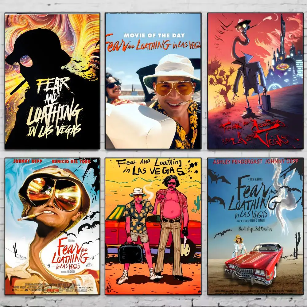 Movie F-Fear And Loathing In Las Vegas Poster Art Print Poster Decorative Mural Home Bar Living Room Decor Gift Unframed