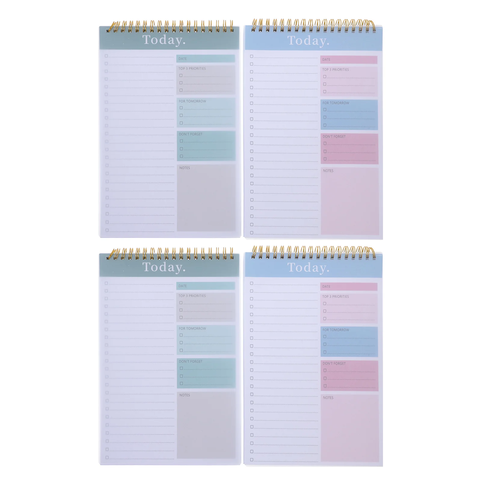 

4 Pcs Pad Undated Planner Notepads Weekly Daily Schedule Task Checklist Work Notebooks Compact Size Versatile Design