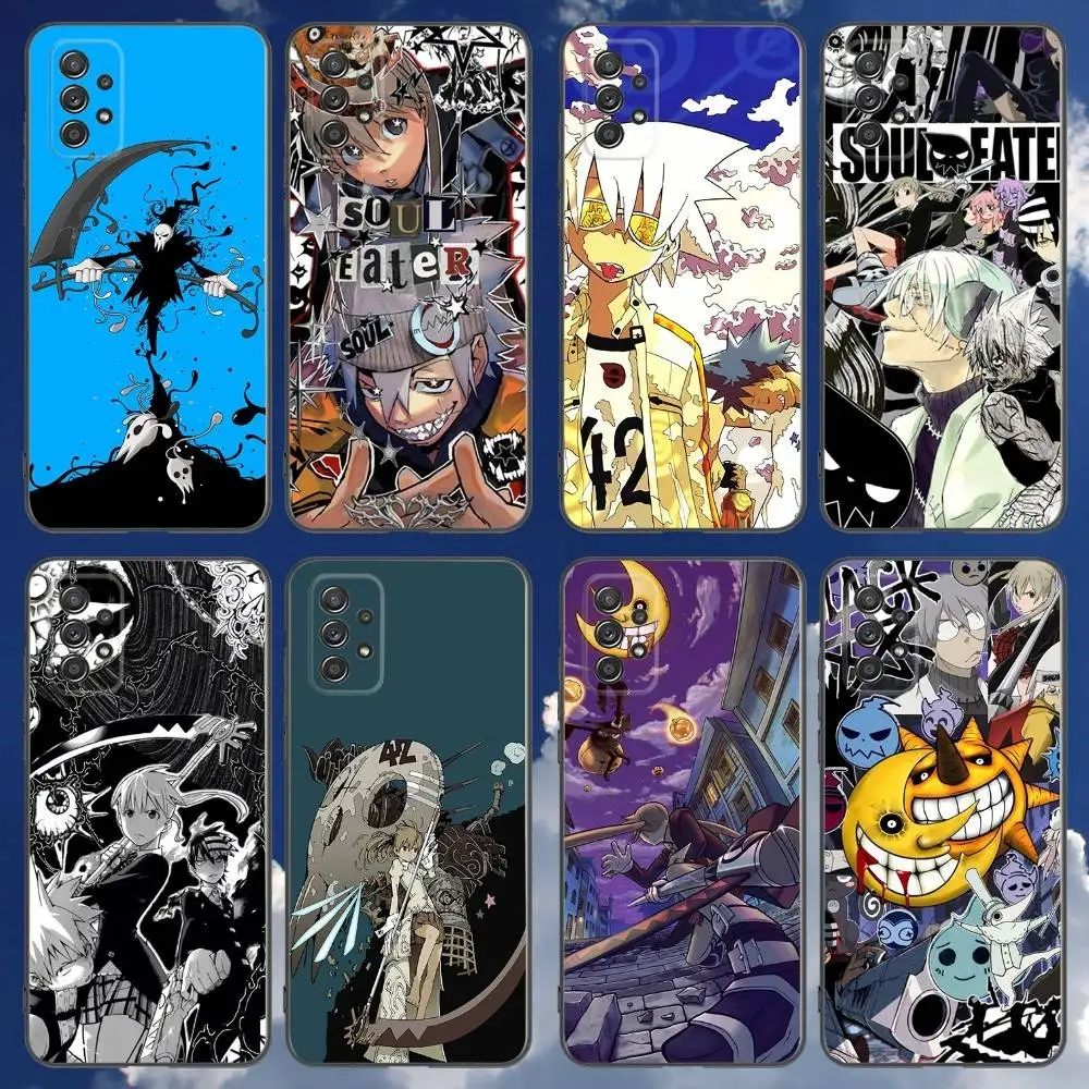 

Anime S-Soul Eater Phone Case For Samsung Galaxy A 91,80,73,72,71,53,52,51,22,5G Shockproof Soft Black Cover