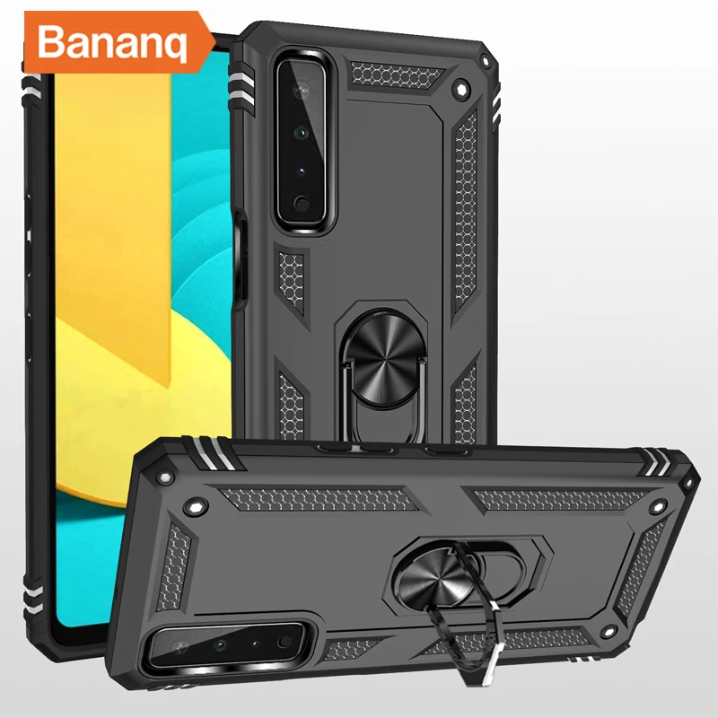 Peaktop Shockproof Bracket Armor Protective Phone Case For LG Stylo 7 4G 5G Aristo 6 Q61 K61 Q630 Metal Finger Ring Stand Covers