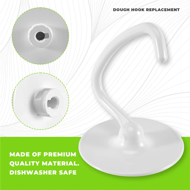 استبدال خطاف العجين PORK-K45DH متوافق مع خلاطات الروك كيتشن ايد 4.5 QT KSM90 وK45