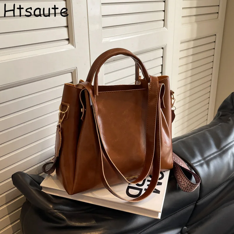

Casual PU Top-handle Crossbody Bags Solid Zipper Women's Handbag Fashion High Capacity Solid Color Single Shoulder Totes Bag