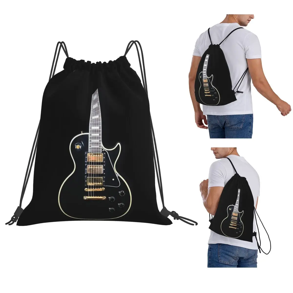 1995 Gibson Custom Shop 1958 Les Paul Backpacks Casual Drawstring Bags Sports Bag Book Bags for Man Woman School