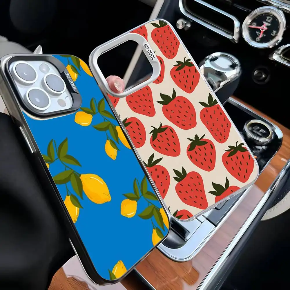 

July wallpapers Fragrant fruits Phone Case For iPhone 16,15,14,13,12,11,Mini,Pro,MAX Black Matte Shockproof Cover