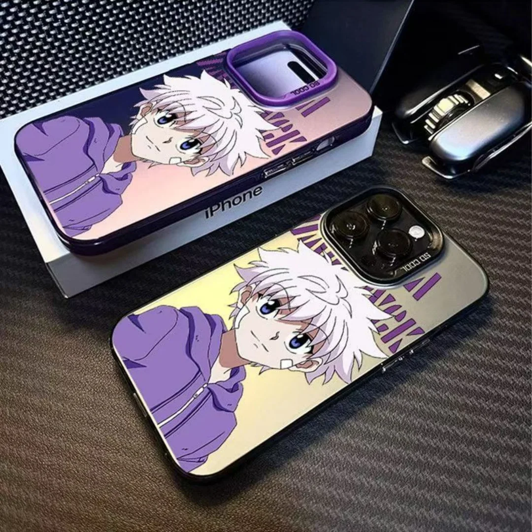 HUNTER×HUNTER Killua Zoldyck Handyhülle für iPhone 16 15 14 Plus 13 12 11 17 Pro Max Air XR 16PLUS Cartoon stoßfeste Rückseite