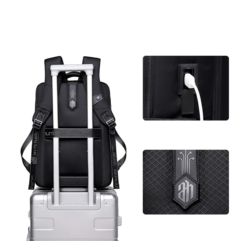 ARCTIC HUNTER High-end Business Backpack Men Can Expand Large-Capacity Business Travel Computer Bag Waterproof Multi-functional