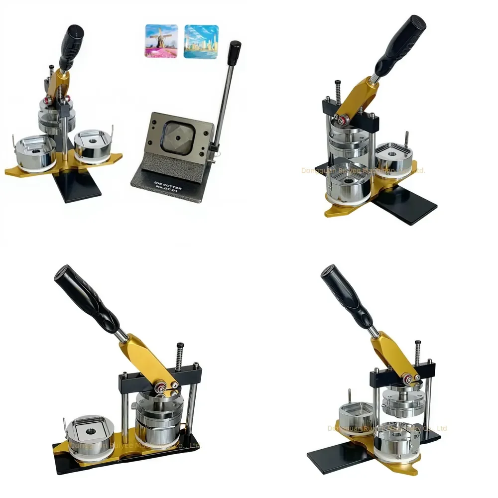 2026 Hot！ In Stock 50*50mm 2*2 Inch Square Fridge Magnet Making Machine Kit Including Materials and Paper Cutter
