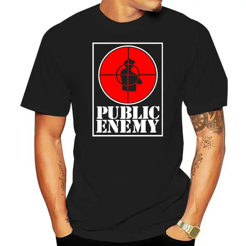 ONE1SIDE 90s Public Enemy PE BLACK WHITE T-SHIRT XS-3XL