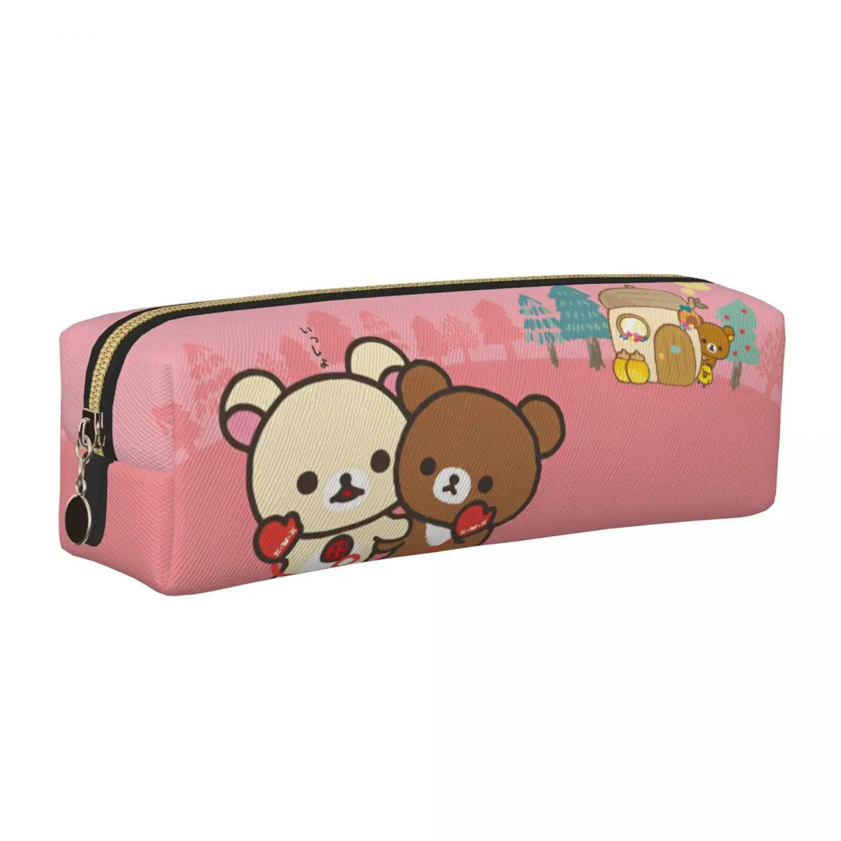 مقلمة كرتونية لطيفة من Rilakkuma مقلمة للطلاب ذات سعة كبيرة حقيبة مستلزمات مدرسية هدية قرطاسية